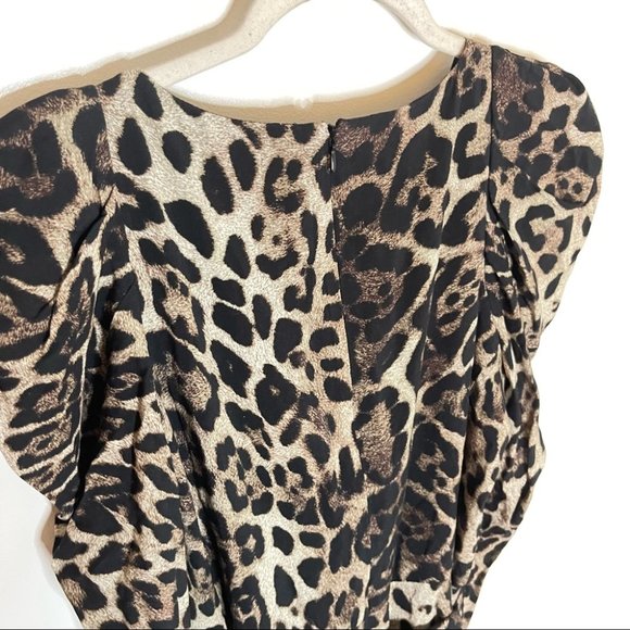 Eliza J Belted Long Sleeve Leopard Print Midi Dress - Picture 8 of 8